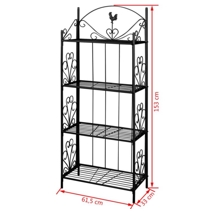 Support pour plantes Carré Noir – Image 3