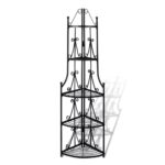Étagère d’angle pour plantes en noir