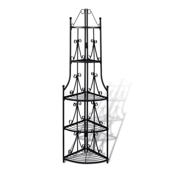VXL8718475850410_a_en_hd_1.jpg Étagère d’angle pour plantes en noir – Image 1