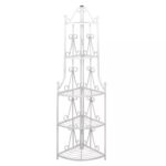 Étagère d’angle pour plantes en blanc