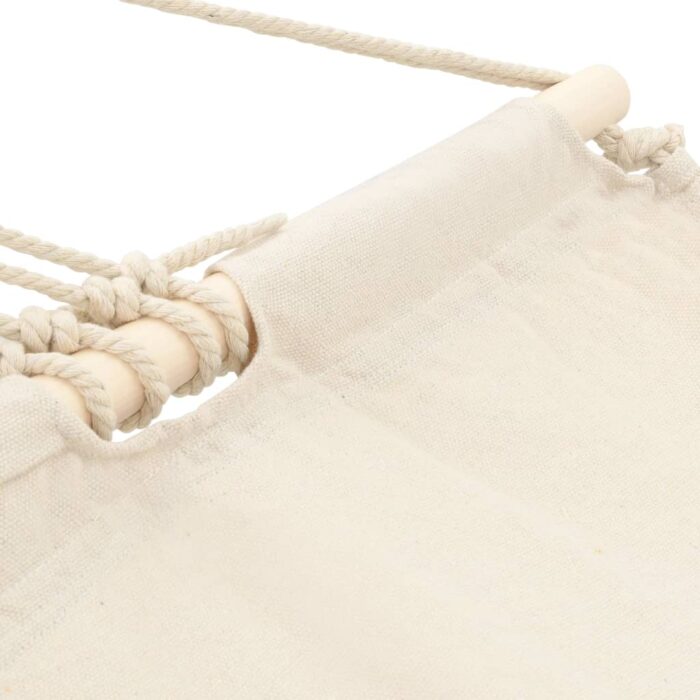 Hamac couleur crème 210 cm x 150 cm – Image 2