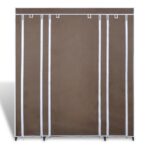 Armoire avec compartiments et tiges 45 x 150 x 176 cm Marron – Image 2