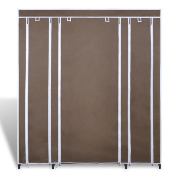 Armoire avec compartiments et tiges 45 x 150 x 176 cm Marron – Image 2