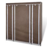 Armoire avec compartiments et tiges 45 x 150 x 176 cm Marron – Image 3