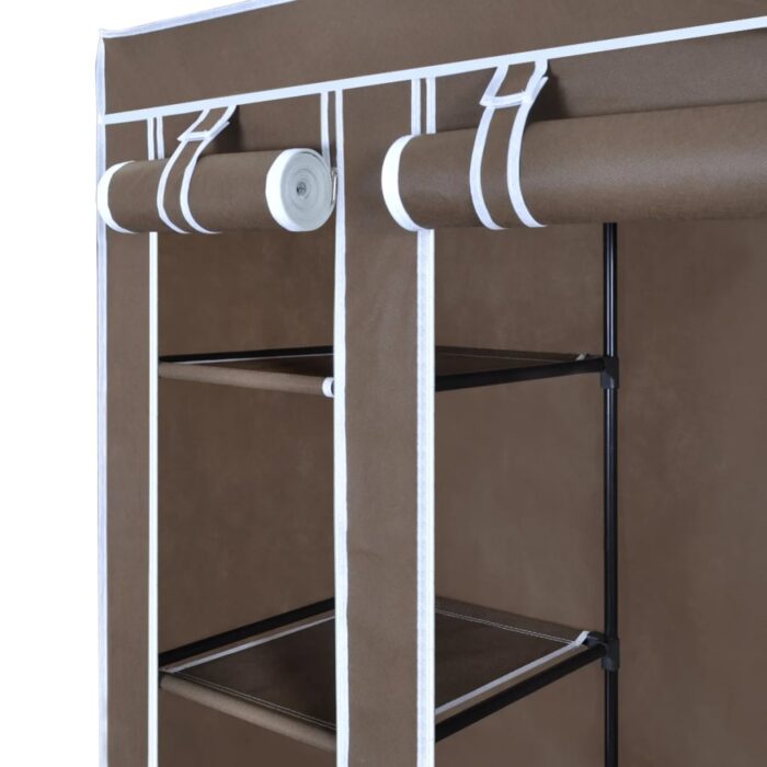 Armoire avec compartiments et tiges 45 x 150 x 176 cm Marron – Image 4