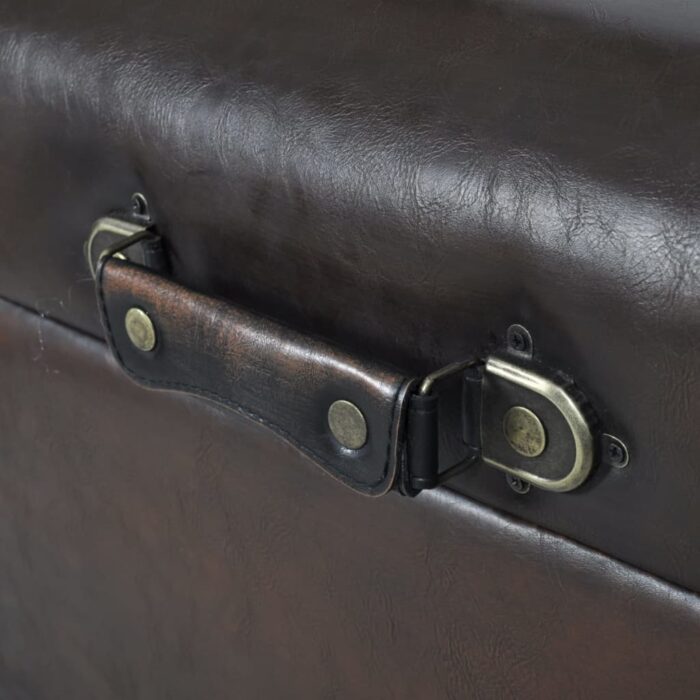 Ensemble de bancs de rangement 3 pcs Marron – Image 2