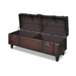 Ensemble de bancs de rangement 3 pcs Marron – Image 4