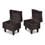 Ensemble de bancs de rangement 3 pcs Marron – Image 6