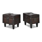 Ensemble de bancs de rangement 3 pcs Marron – Image 7