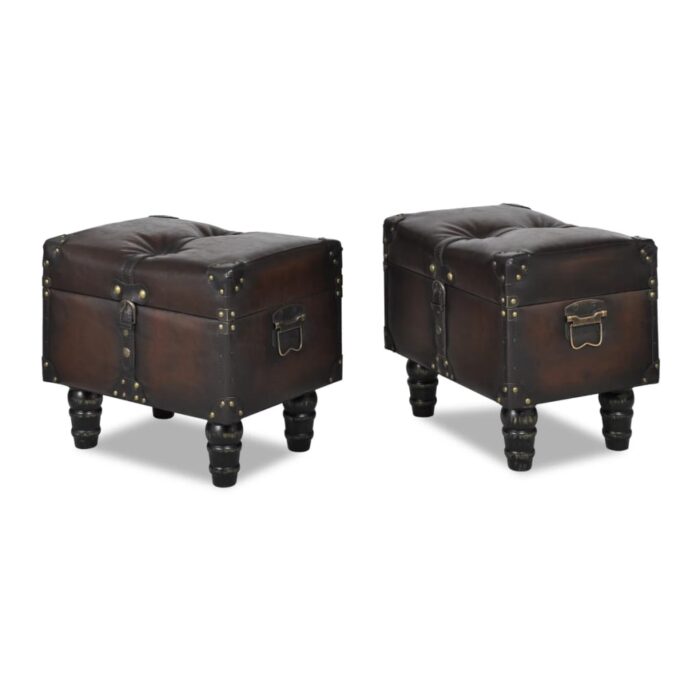 Ensemble de bancs de rangement 3 pcs Marron – Image 7
