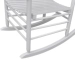 Chaise à bascule avec siège incurvé Blanc Bois – Image 2