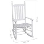 Chaise à bascule avec siège incurvé Blanc Bois – Image 4
