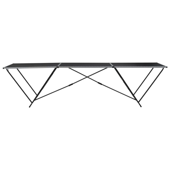 Table à coller pliable MDF et aluminium 300 x 60 x 78 cm – Image 2