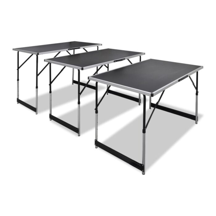 Table à coller 3 pcs pliable Hauteur réglable – Image 1