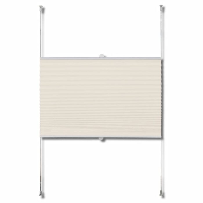 Store plissé 80x100 cm Crème – Image 2
