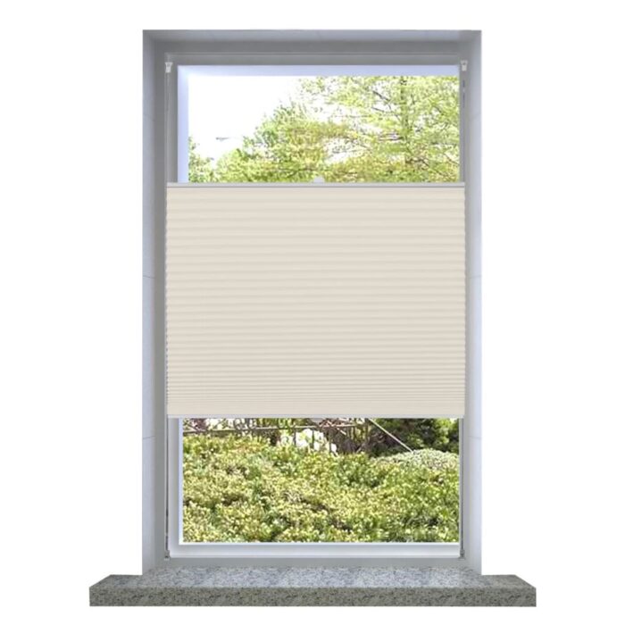 Store plissé 80x100 cm Crème – Image 1