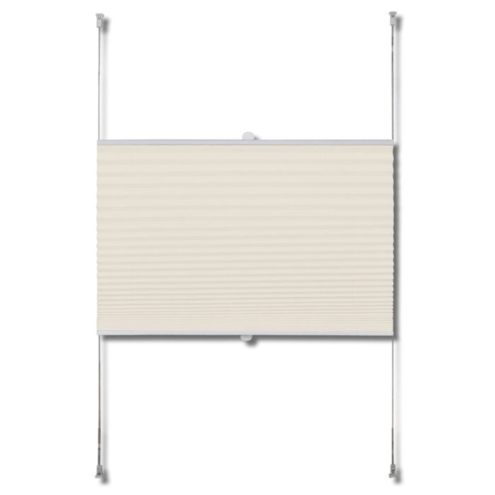 Store plissé 100x125 cm Crème – Image 2