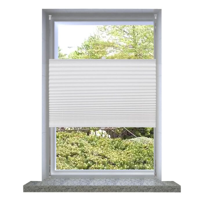Store plissé 110x125 cm Blanc – Image 1