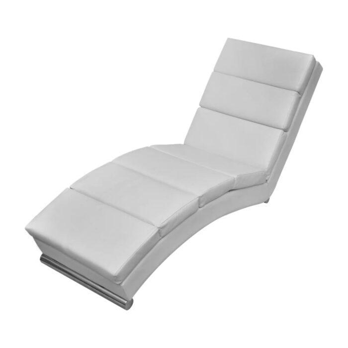 Chaise longue Blanc Similicuir – Image 1