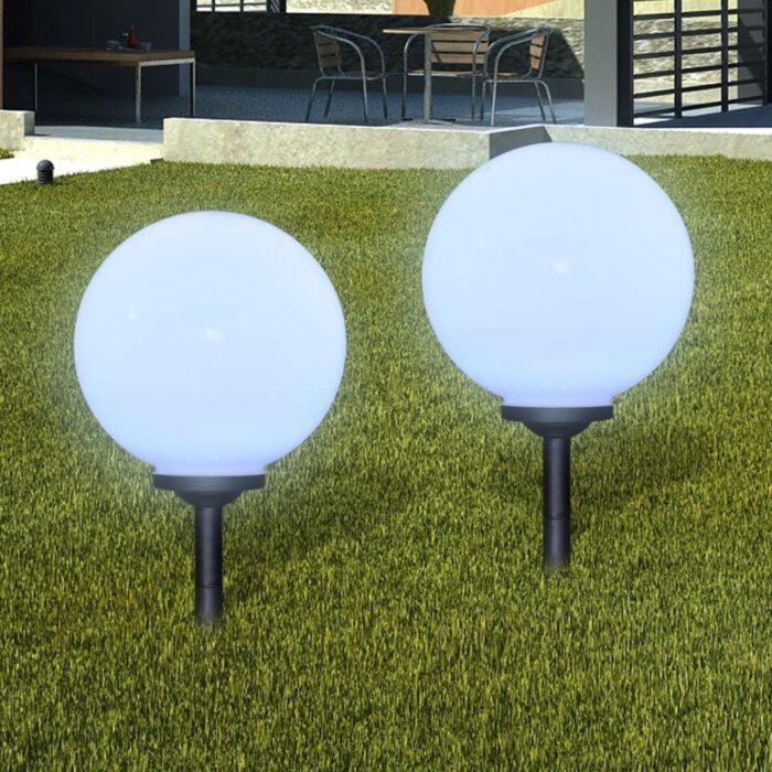 Lampes d'allée à LED 2 pcs 30 cm avec piquet de sol – Image 1