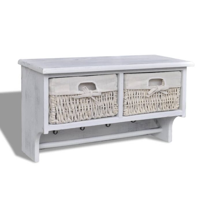 VXL8718475862369_a_en_hd_1.jpg Porte-manteau Blanc 60x23,5x33 cm Bois de Paulownia – Image 1