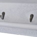 Porte-manteau Blanc 60x23,5x33 cm Bois de Paulownia – Image 5