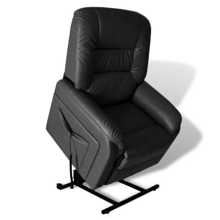 Fauteuil inclinable TV Noir Similicuir – Image 1