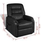 Fauteuil inclinable TV Noir Similicuir – Image 10