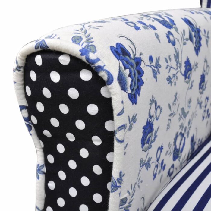 Fauteuil avec design de patchwork Tissu – Image 2