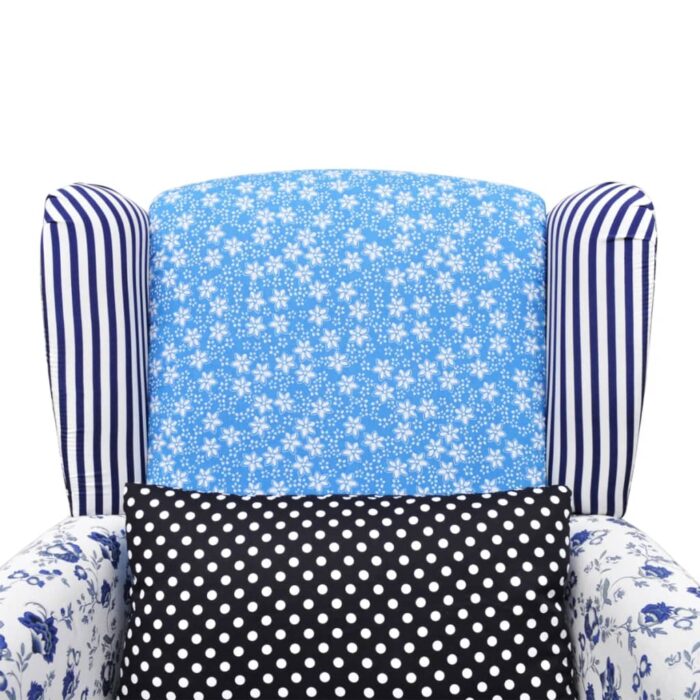 Fauteuil avec design de patchwork Tissu – Image 3