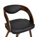 Chaises à manger lot de 6 marron similicuir – Image 4
