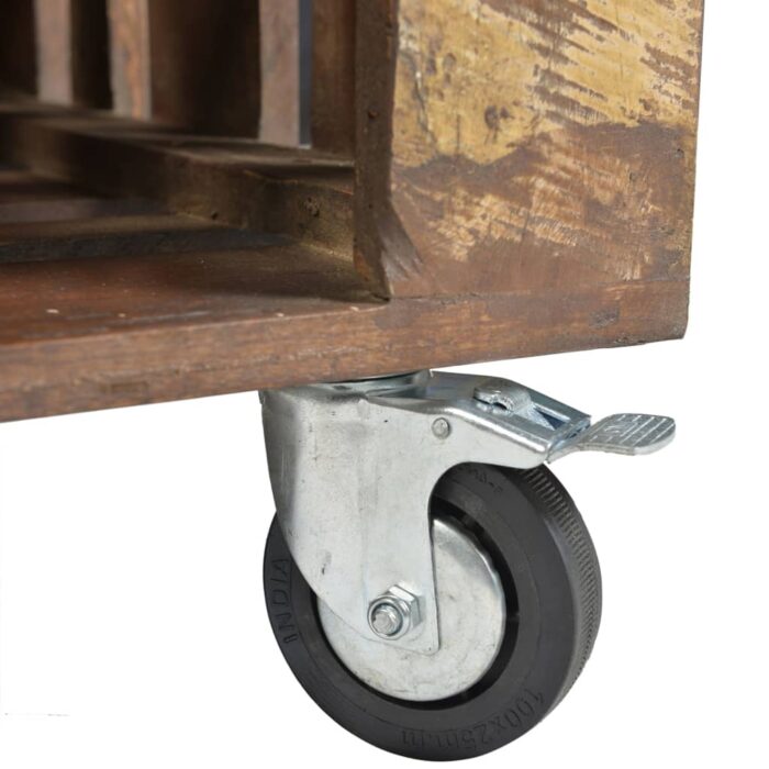 Table basse avec 4 roulettes Bois recyclé – Image 9