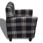 Fauteuil avec coussin Noir Tissu – Image 3