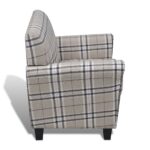 Fauteuil avec coussin Crème Tissu – Image 2