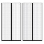 Rideau de porte contre insectes 210x100cm 2 pcs magnétique noir
