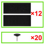 Rideau de porte contre insectes 210x100cm 2 pcs magnétique noir – Image 6