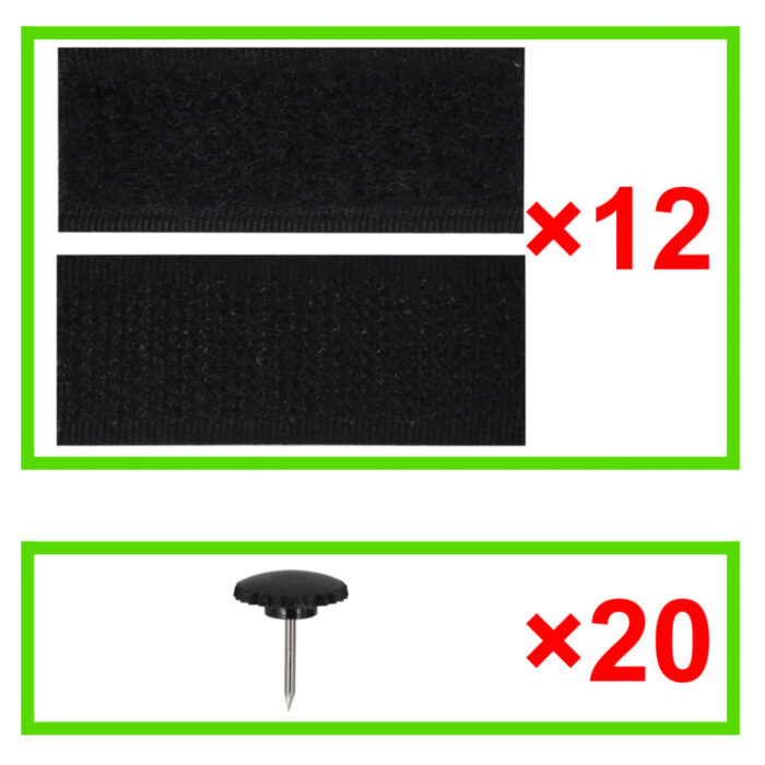 Rideau de porte contre insectes 210x100cm 2 pcs magnétique noir – Image 6