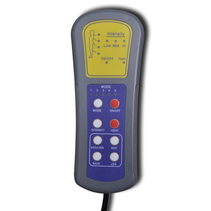 Chaise longue de massage Noir Similicuir – Image 3