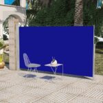 Auvent latéral de patio 160x300 cm Bleu