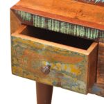 Table basse avec bord incurvé et 1 tiroir Bois de récupération – Image 10