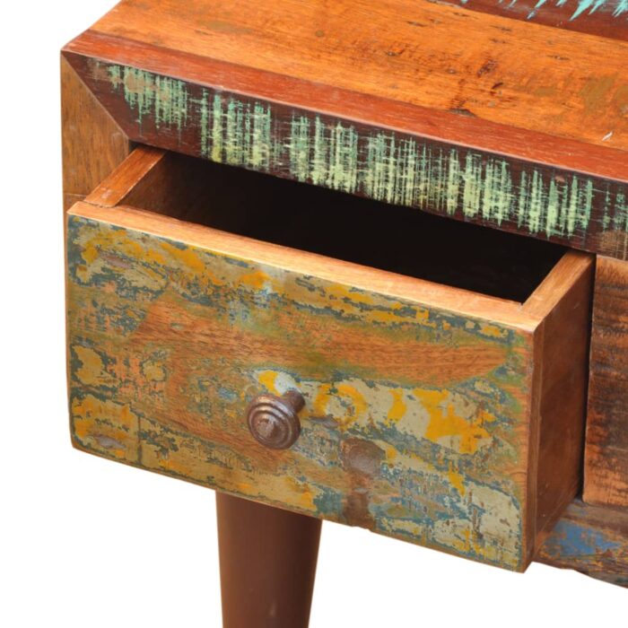 Table basse avec bord incurvé et 1 tiroir Bois de récupération – Image 10