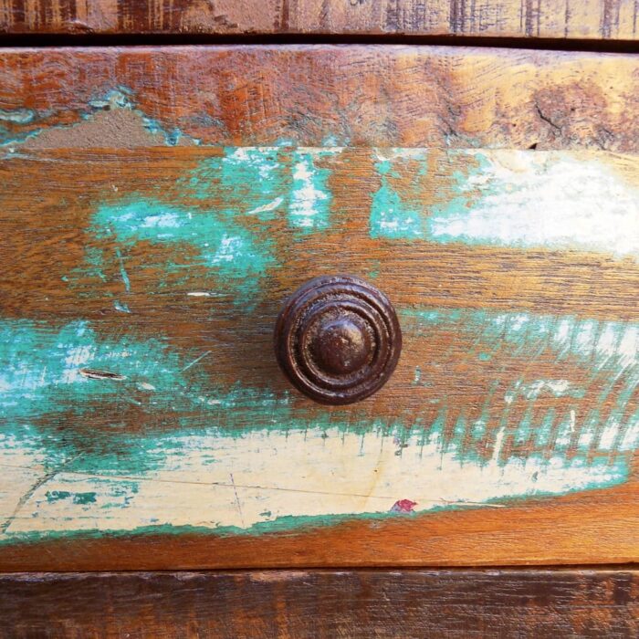 Table basse avec bord incurvé et 1 tiroir Bois de récupération – Image 9