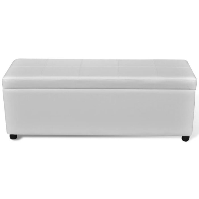 Banc long de rangement Bois Blanc – Image 3