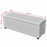Banc long de rangement Bois Blanc – Image 4