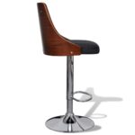 Tabourets de bar lot de 2 bois courbé et tissu – Image 3