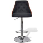 Tabourets de bar lot de 2 bois courbé et tissu – Image 6