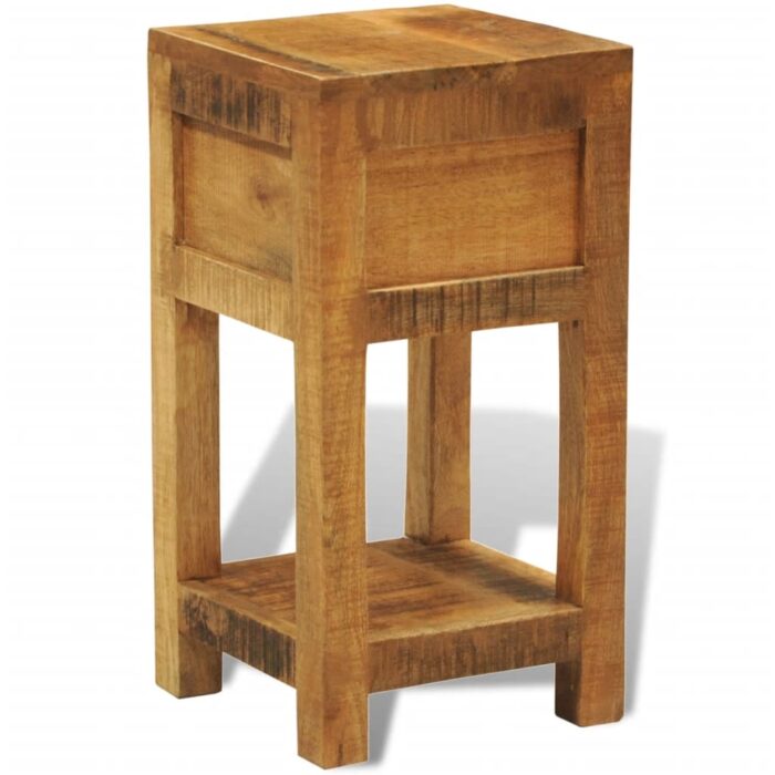 Table de chevet avec 1 tiroir Bois massif de manguier – Image 5