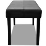Banc en cuir synthétique de haute qualité Noir – Image 2