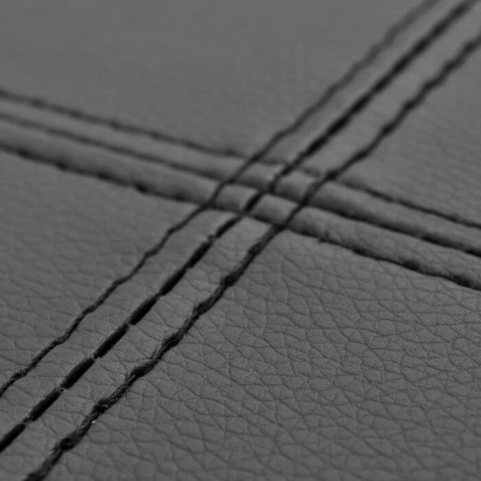 Banc en cuir synthétique de haute qualité Noir – Image 3