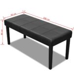 Banc en cuir synthétique de haute qualité Noir – Image 4